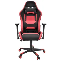 Игровое кресло DecoPrim BX-3760 Ткань/ Черный Красный photo 2