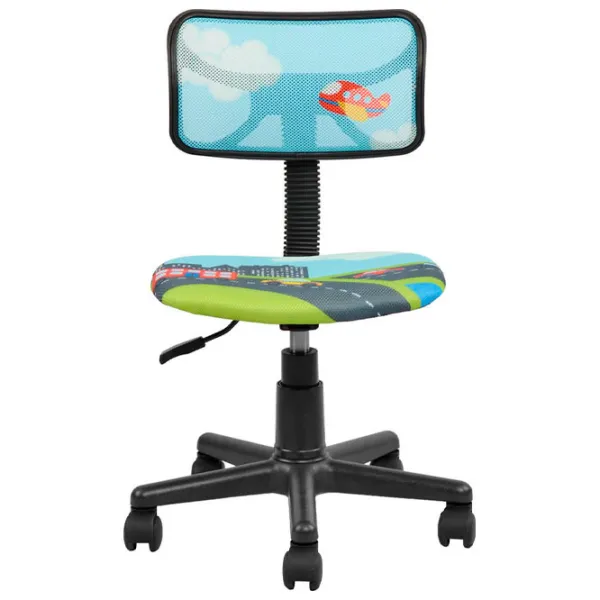 Fotoliu de birou Pentru copii DecoPrim F-1019 Plasă acrilică/ Multicolor photo 2