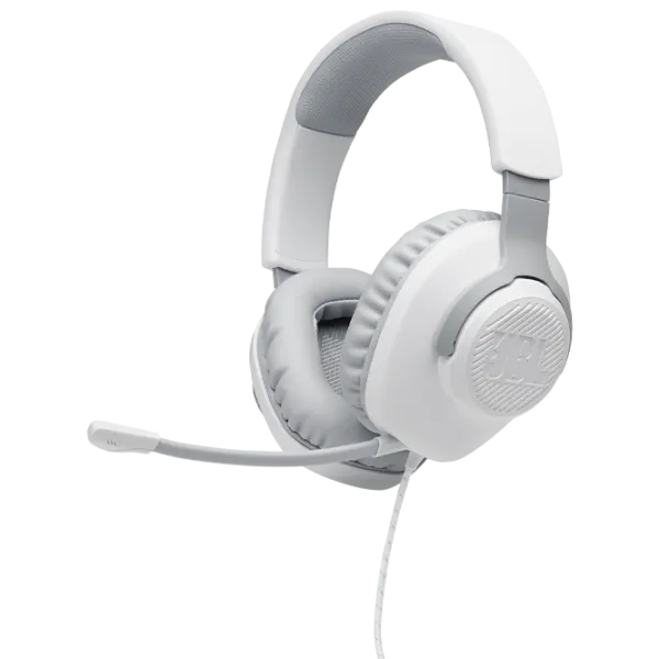 Căști JBL Quantum 100 White Cu fir/ Gaming photo 8 Căști JBL Quantum 100 White Cu fir/ Gaming photo 8