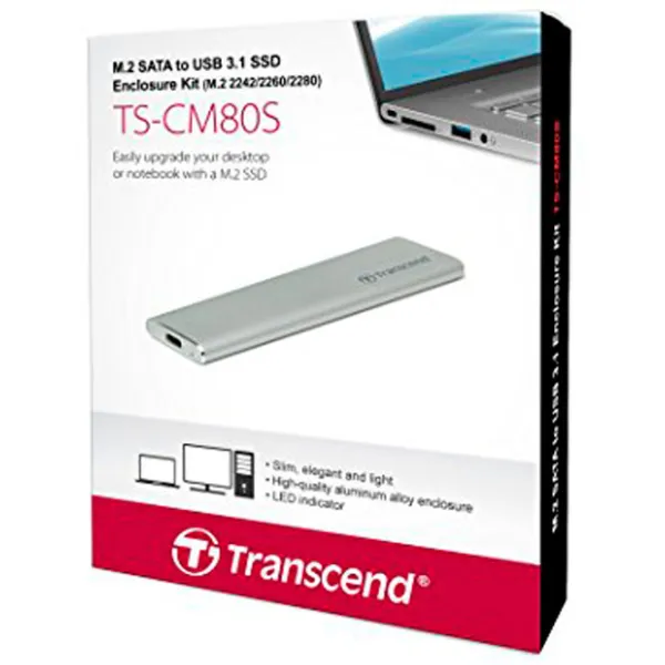 Внешний корпус для SSD Transcend TS-CM80S USB 3.1/ Серебристый photo 4