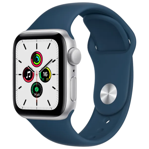 Умные часы Apple Watch SE + GPS MKNY3/ Серебристый/ Abyss Blue Sport photo 2 Умные часы Apple Watch SE + GPS MKNY3/ Серебристый/ Abyss Blue Sport photo 2
