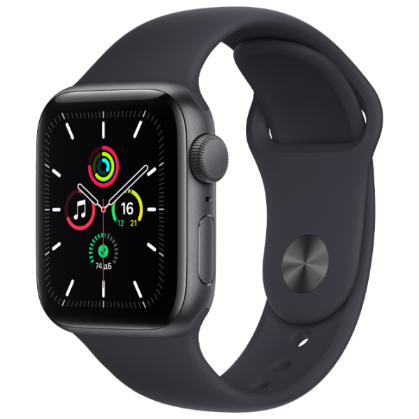 Умные часы Apple Watch SE + GPS MKQ13/ Серый/ Midnight Sport photo 2 Умные часы Apple Watch SE + GPS MKQ13/ Серый/ Midnight Sport photo 2