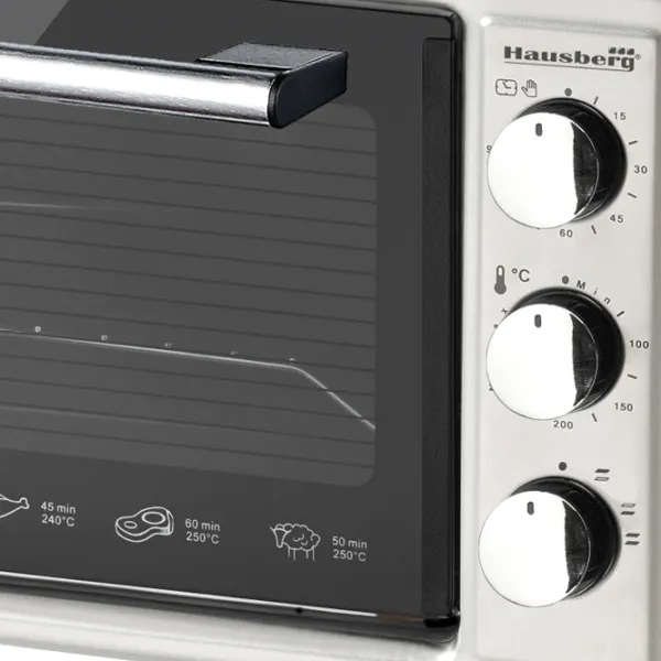 Cuptor electric HAUSBERG HB8000P 48 l / 1400 W / Silver photo 2