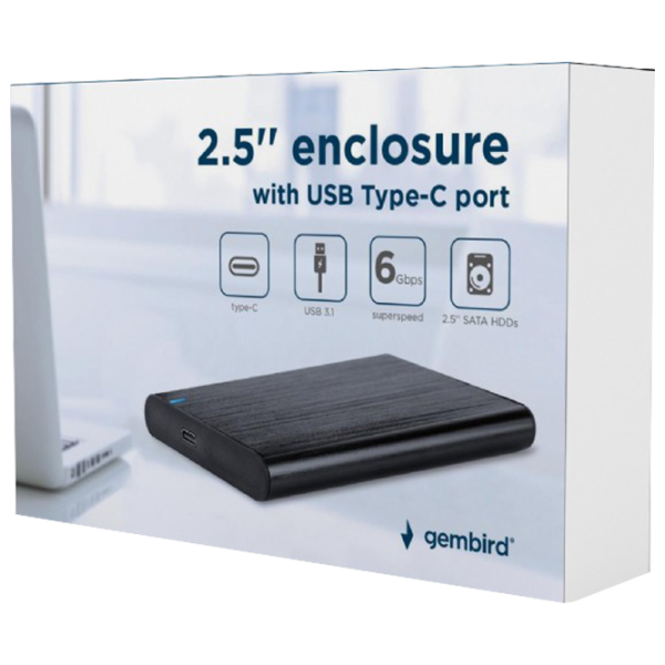 Внешний корпус для HDD и SSD Gembird EE2-U3S-6 USB 3.1/ Черный photo 5