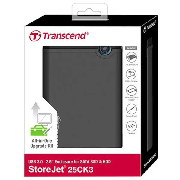 Внешний корпус для HDD и SSD Transcend TS0GSJ25CK3 USB 3.1/ Серый photo 5
