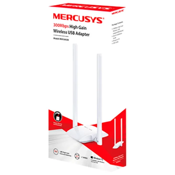 Сетевой адаптер Mercusys MW300UH Wi-Fi/ Белый photo 2