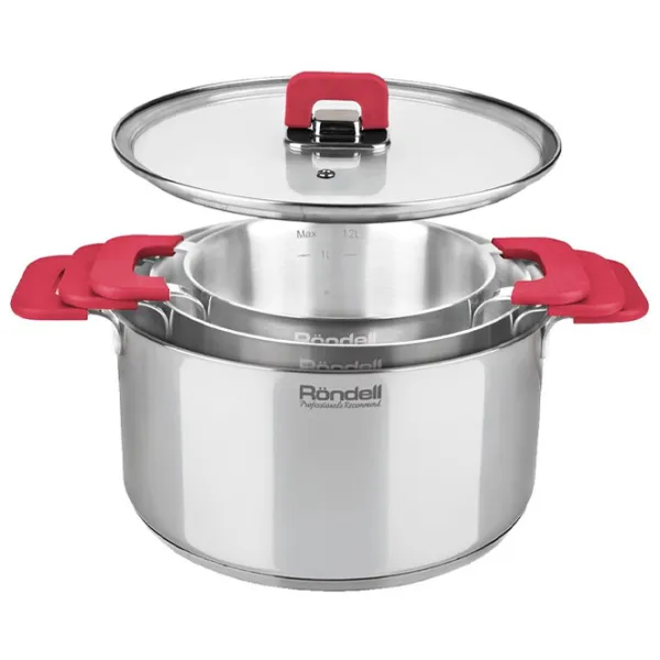 Набор кастрюль Rondell RDS-940 5.2 л Нержавеющая сталь/ Стальной photo 2