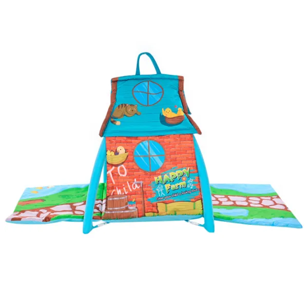 Covoraş pentru joc Lorelli PLAYMAT Little House (10300420000) 0+/ Transformer/ Blue photo 2