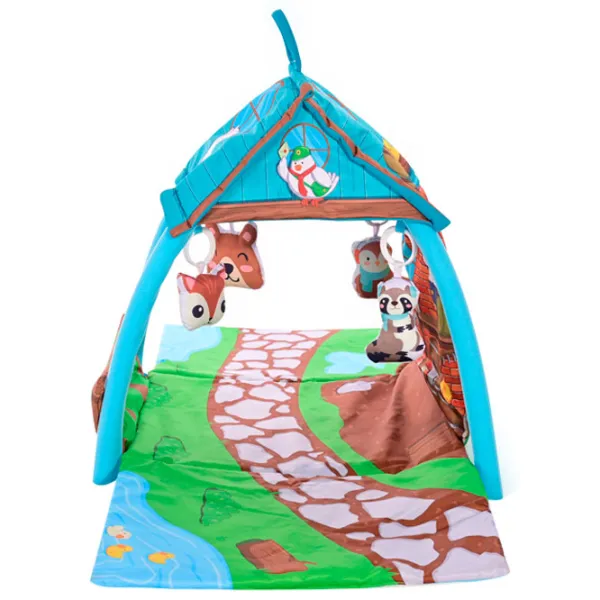 Covoraş pentru joc Lorelli PLAYMAT Little House (10300420000) 0+/ Transformer/ Blue photo 4