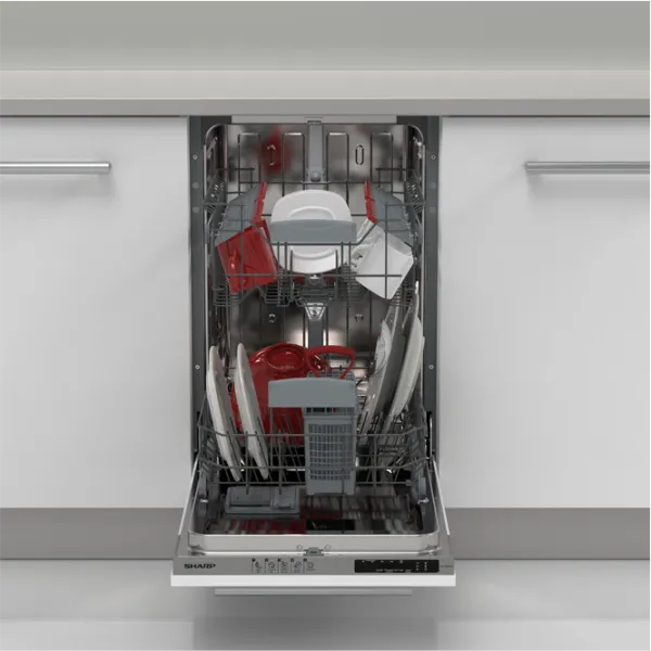 Посудомоечная машина SHARP QW-NS14I49EX-EU Узкая/ Белый photo 2