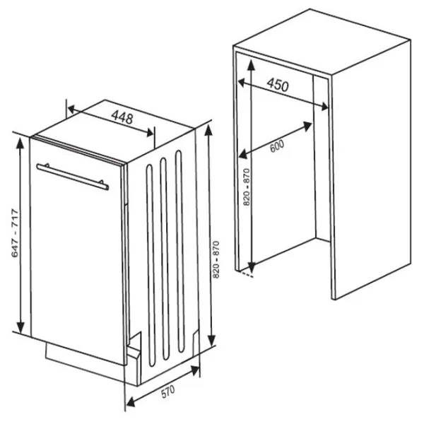 Посудомоечная машина SHARP QW-NS14I49EX-EU Узкая/ Белый photo 7