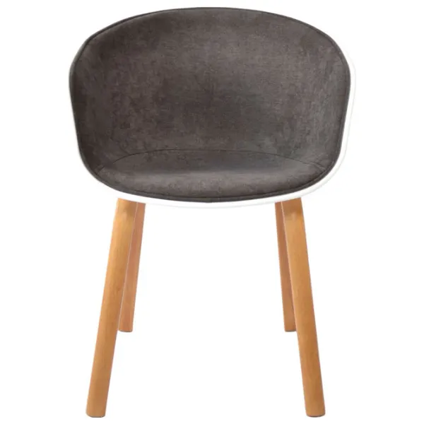 Scaun de birou DecoPrim Cortez White Gray photo 2 Scaun de birou DecoPrim Cortez White Gray photo 2