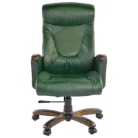 Fotoliu de birou DecoPrim GALANT Piele/ Green photo 2