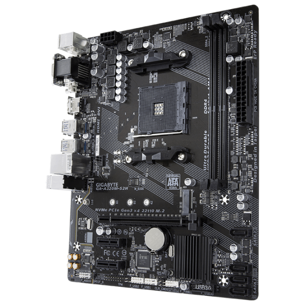 Placă de bază Gigabyte A320M-S2H 3.1 mATX/ AMD A320 photo 2
