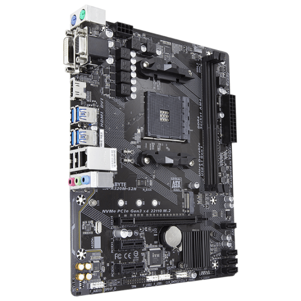 Placă de bază Gigabyte A320M-S2H 3.1 mATX/ AMD A320 photo 3