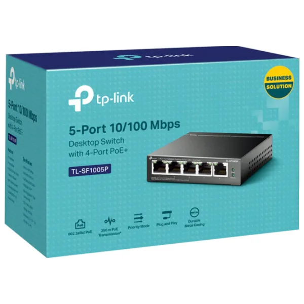 Switch TP-Link TL-SF1005P Черный photo 4