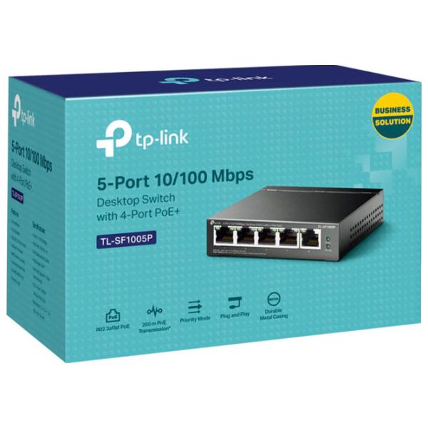 Switch TP-Link TL-SF1005P Черный photo 4