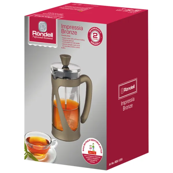 Френч-пресс Rondell RDS-1258 0.35 л/ Золотой photo 4