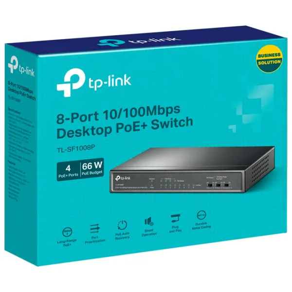 Switch TP-Link TL-SF1008P Black photo 4