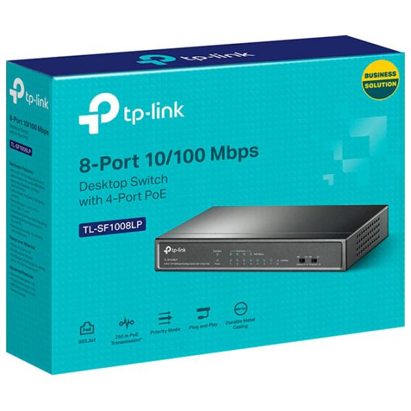 Switch TP-Link TL-SF1008LP Черный photo 3