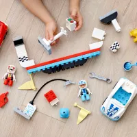 Constructor pentru copii LEGO Race Car Mașină/ White photo 6