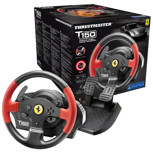 Volan Thrustmaster T150 Ferrari Force Feedback Cu fir / 15 buttons / Black photo 5