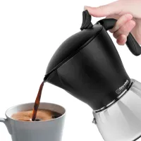 Гейзерная кофеварка Rondell RDS-1304 0.45л / Алюминий, Нержавеющая сталь / Черный photo 4
