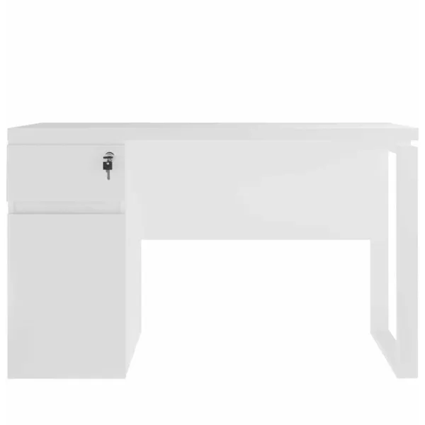 Masă de birou DecoPrim Box incorporat PAL/ White photo 2