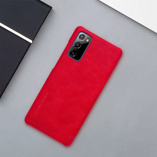 Husă pentru smartphone Samsung Galaxy S20 FE Nillkin/ Flip Cover/ Piele/ Red photo 4