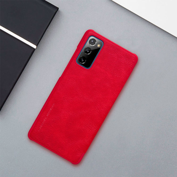 Husă pentru smartphone Samsung Galaxy S20 FE Nillkin/ Flip Cover/ Piele/ Red photo 4