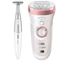 Эпилятор Braun SES9890 Сухая/ Влажная/ Розовый Белый photo 3