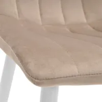 Scaun de bucătărie DecoPrim DC-90P Stofă/ Beige White photo 3