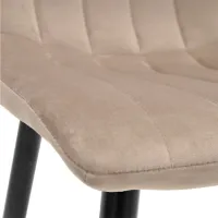 Scaun de bucătărie DecoPrim DC-90P Stofă/ Beige Black photo 3