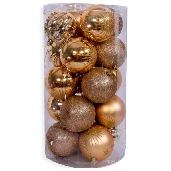 Jucării pentru brad Global Christmas DS4930 8 cm/ Gold photo 2