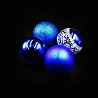 Игрушки для ёлки Global Christmas PC0891 6 см/ Синий photo 2