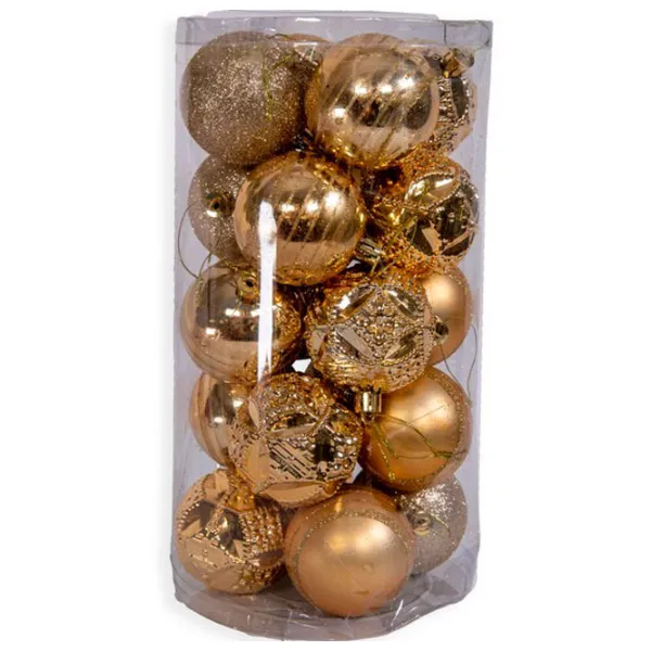 Jucării pentru brad Global Christmas DS5015 6 cm/ Gold photo 2