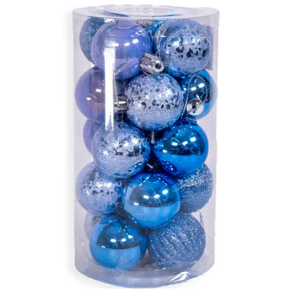 Jucării pentru brad Global Christmas DS5029 4 cm/ Blue photo 2