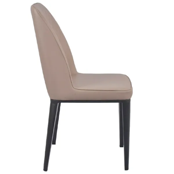 Scaun de bucătărie DecoPrim B-02 Stofă/ Beige Black photo 3