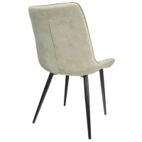 Scaun de bucătărie DecoPrim Hans ECO Piele/ Green Black photo 3