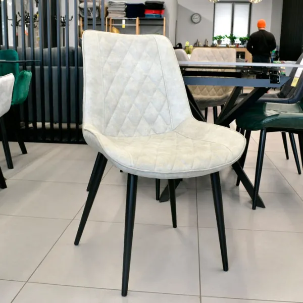 Scaun de bucătărie DecoPrim Hans ECO Piele/ Green Black photo 4