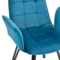 Scaun de bucătărie DecoPrim DC-18 Stofă/ Blue Black photo 5