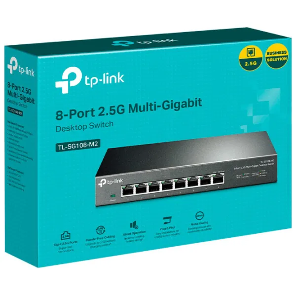 Switch TP-Link TL-SG108-M2 Черный photo 4 Switch TP-Link TL-SG108-M2 Черный photo 4