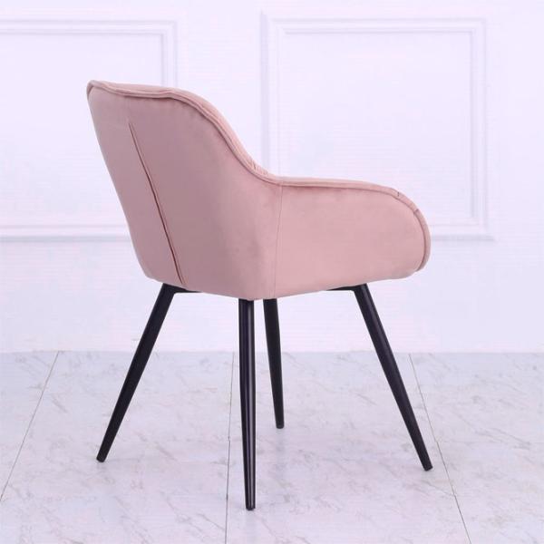 Scaun de bucătărie DecoPrim Daisy Stofă/ Pink Black photo 3