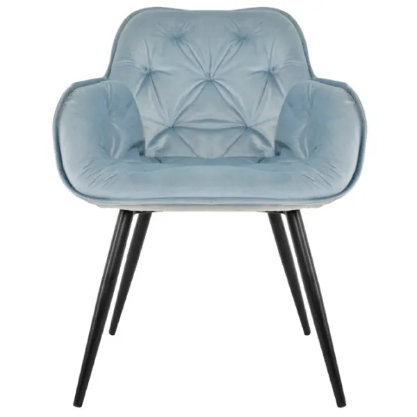 Scaun de bucătărie DecoPrim Daisy Stofă/ Light Blue Black photo 2