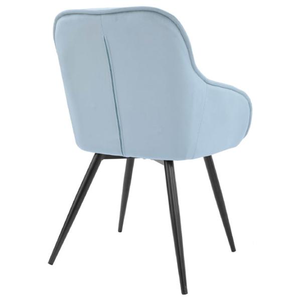 Scaun de bucătărie DecoPrim Daisy Stofă/ Light Blue Black photo 3