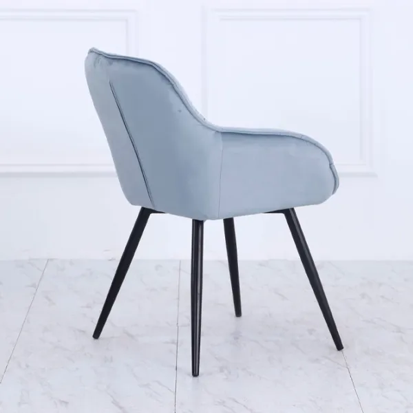 Scaun de bucătărie DecoPrim Daisy Stofă/ Light Blue Black photo 6