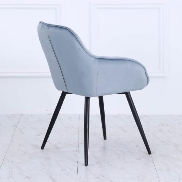 Scaun de bucătărie DecoPrim Daisy Stofă/ Light Blue Black photo 6