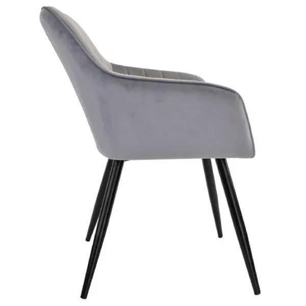 Scaun de bucătărie DecoPrim Iris Stofă/ Gray Black photo 4