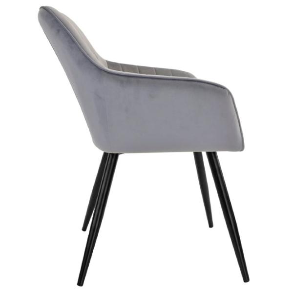 Scaun de bucătărie DecoPrim Iris Stofă/ Gray Black photo 4