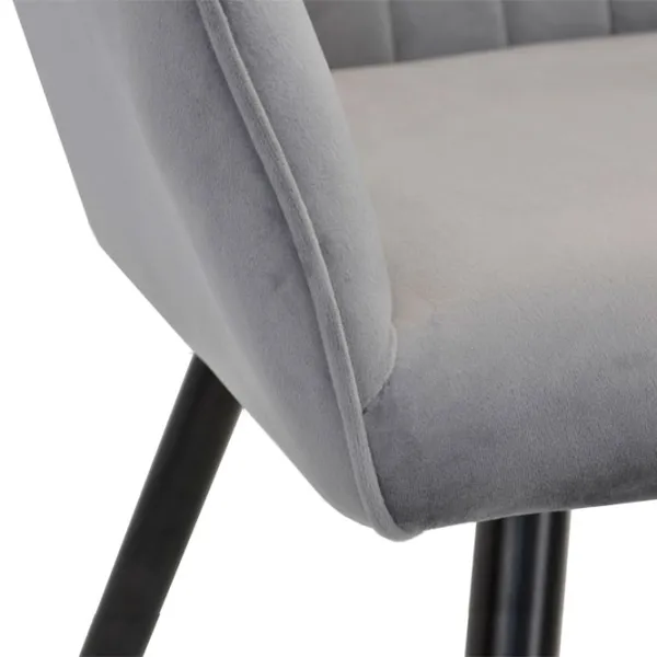 Scaun de bucătărie DecoPrim Iris Stofă/ Gray Black photo 5